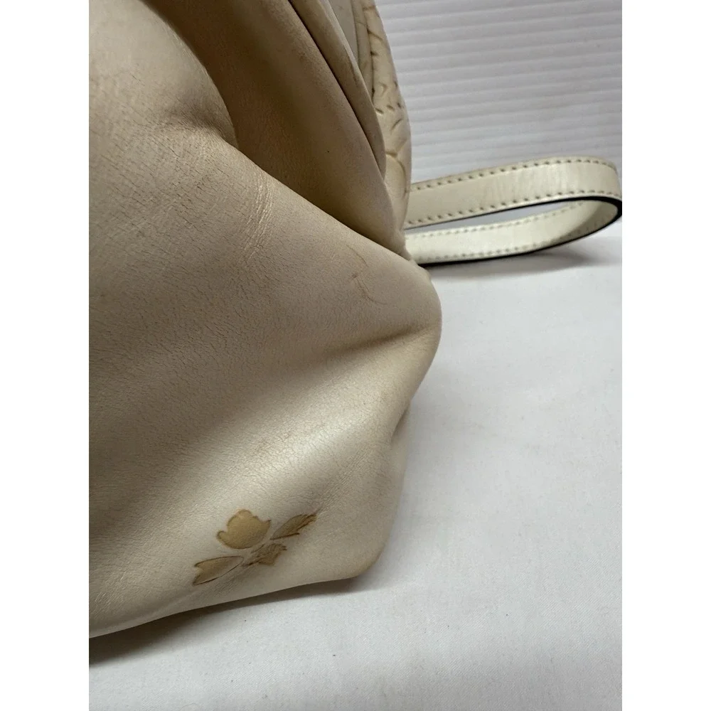 Patricia Nash FIORA Dome Satchel PURSE in IVORY TOOLED & FREE WALLET NWOT!
